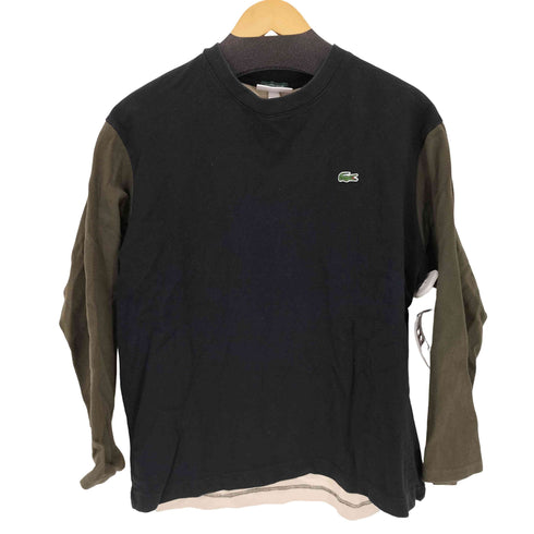 ラコステ LACOSTE EXCLUSIVE EDITION ワンポイントロゴ 鹿の子L/Sカットソー レディース import:S